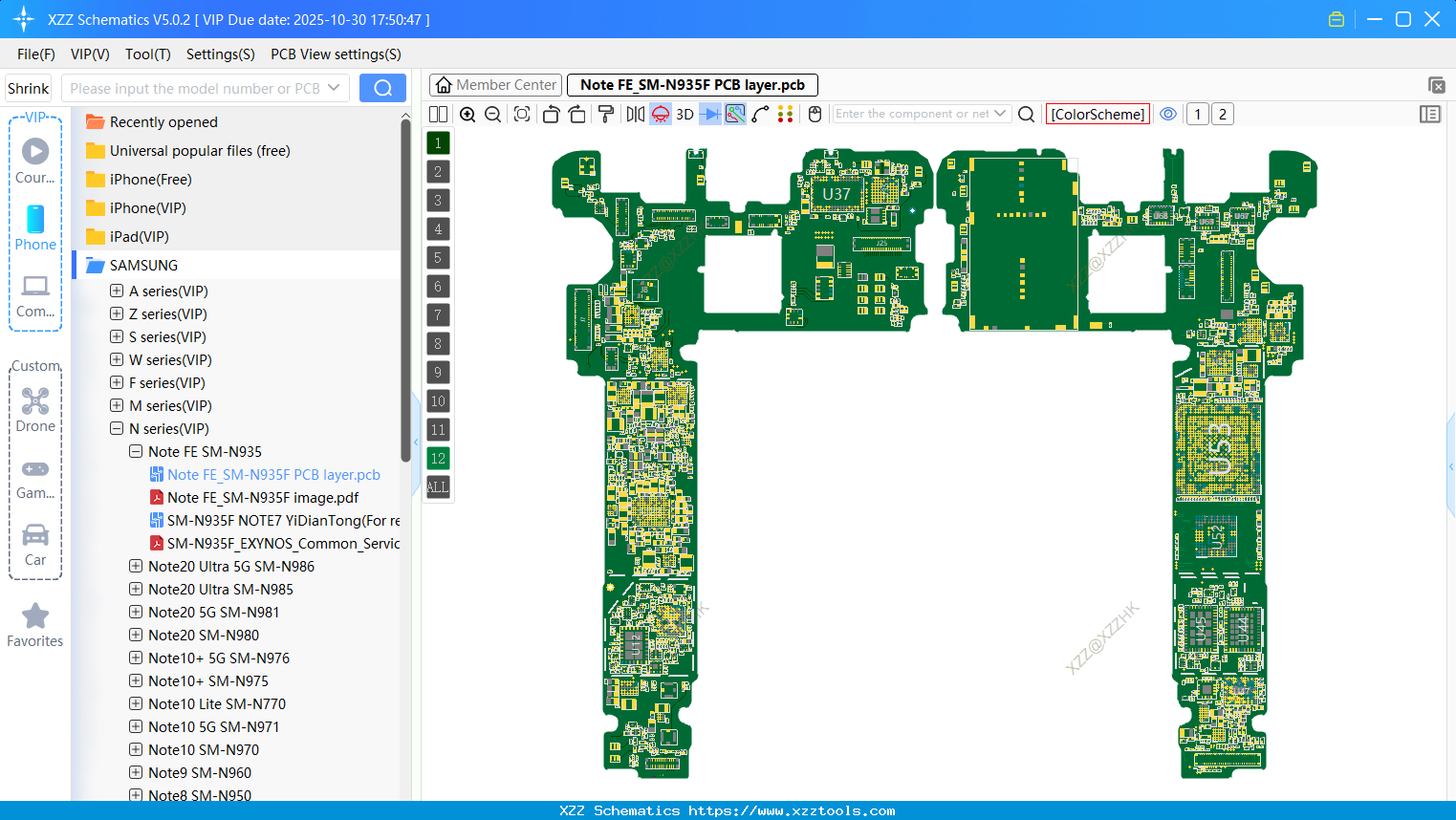 Note FE_SM-N935F PCB Layer